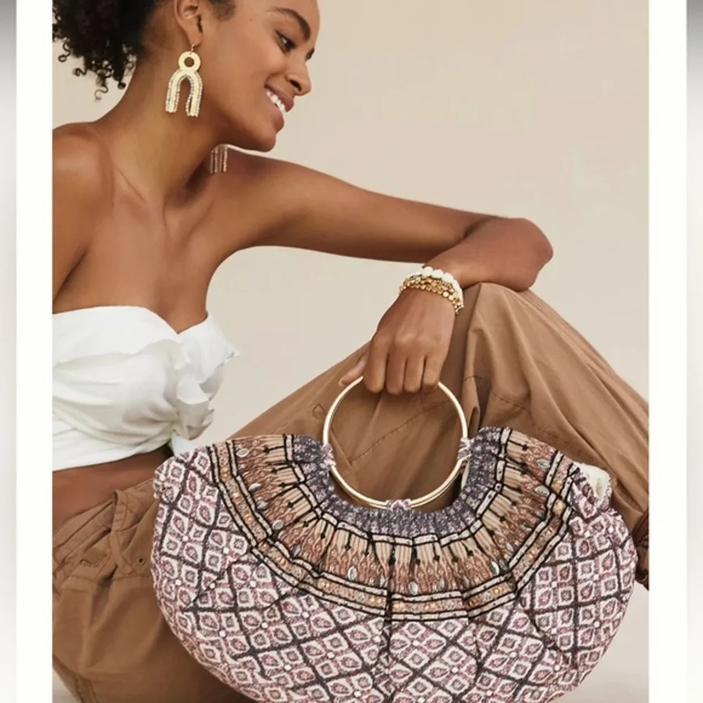 Embellished Quilted Satchel